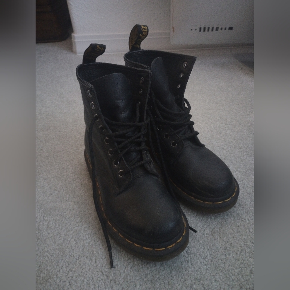 Dr. Martens Black Leather Women's Boots